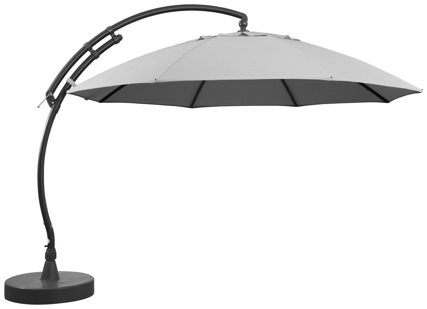 Parasol XL375 Olefin met voet lichtgrijs - Easy Sun online shop - 0