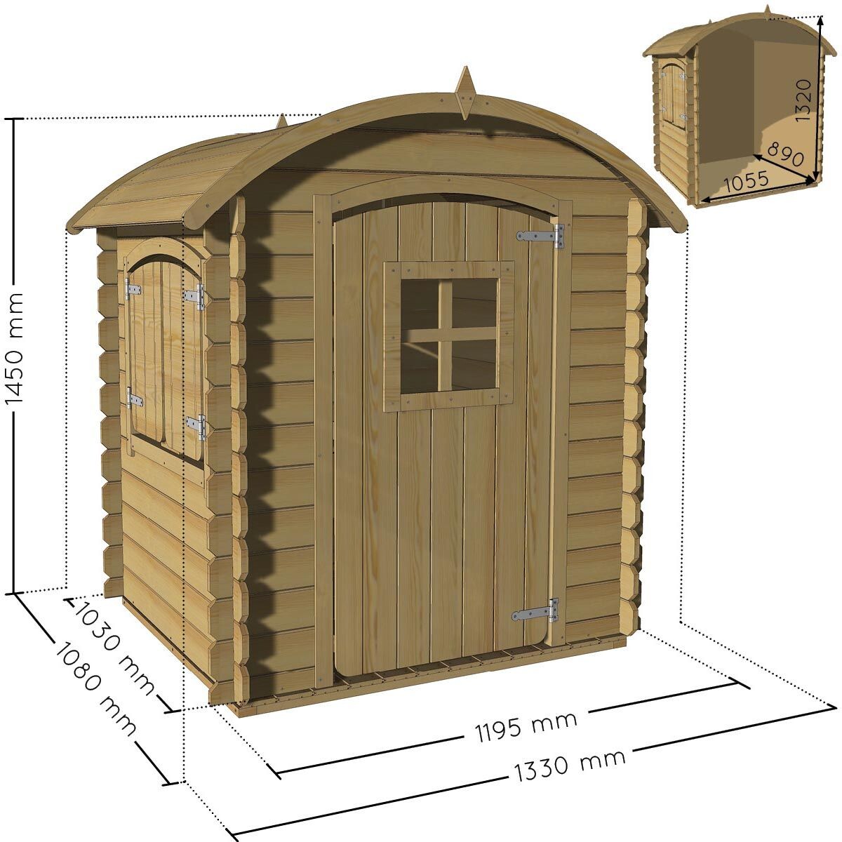 Speelhuis Patty hout - Soulet - 133 x 108 x 145 cm - 0 - 1 - 2