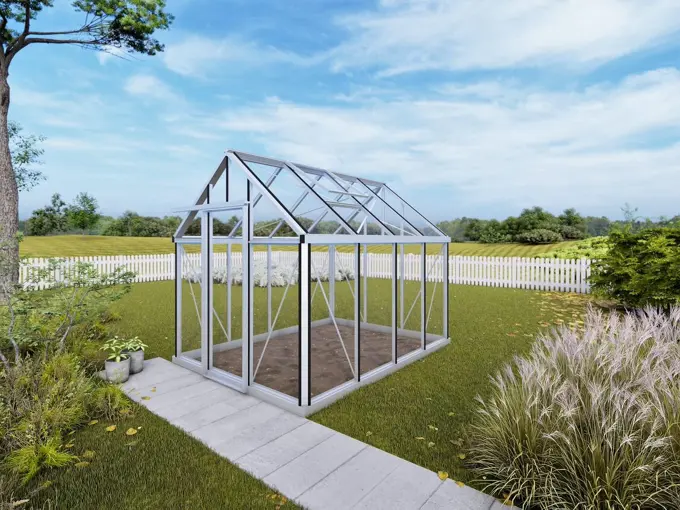 Janssens Alu Eos Junior serre aluminium 7,3 m² - tuinkas bestellen - 0