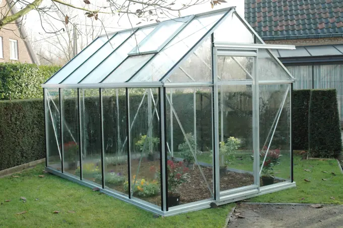 Janssens Alu Eos Junior tuinkas aluminium 9,1 m² - tuinserre kopen - 0