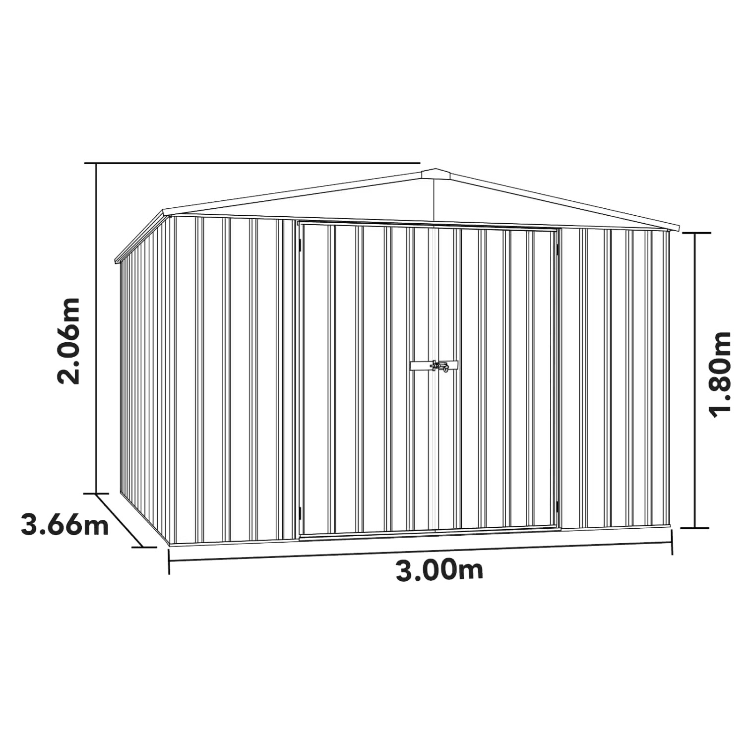 Absco Regent metalen tuinberging 30372RK - 11 m² - antraciet - 0 - 1 - 2