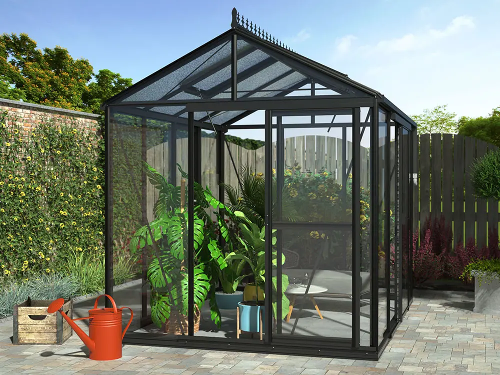 Flexi serre 3,75 m kopen - zwarte aluminium serre-1