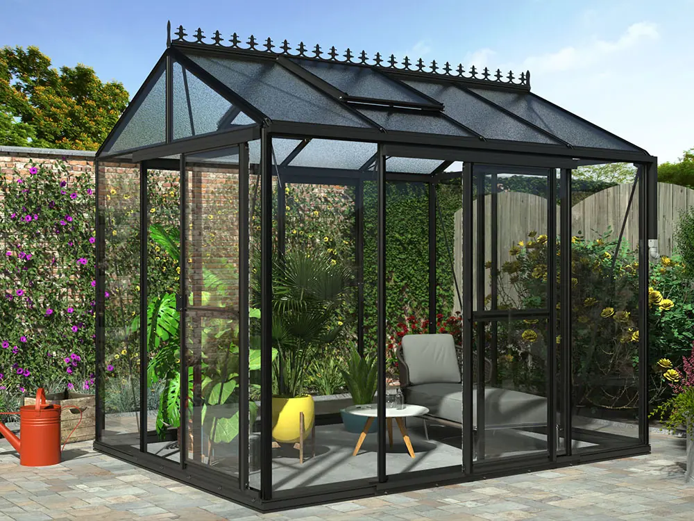 Flexi serre 3,75 m kopen - zwarte aluminium serre-2