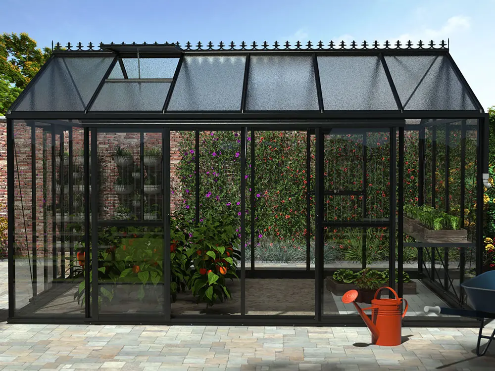 Flexi serre 4,5 m kopen - aluminium tuinkas zwart kopen-3