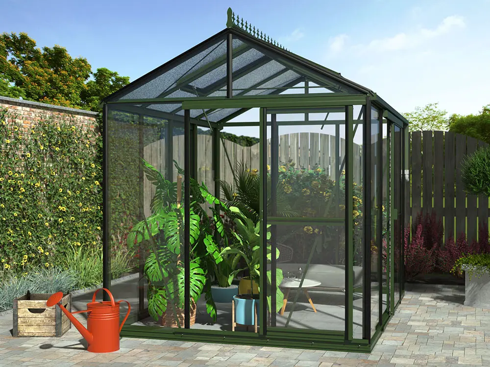 Flexi serre 3,75 m kopen - Groene aluminium serre-2